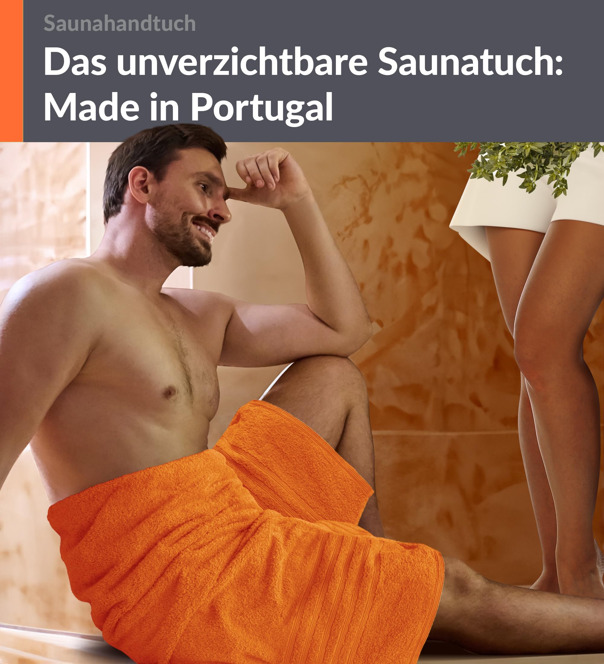 Lashuma Serviette XXL 85x200 cm, Drap de Bain Clémentines - Orange, London Serviette de Sauna