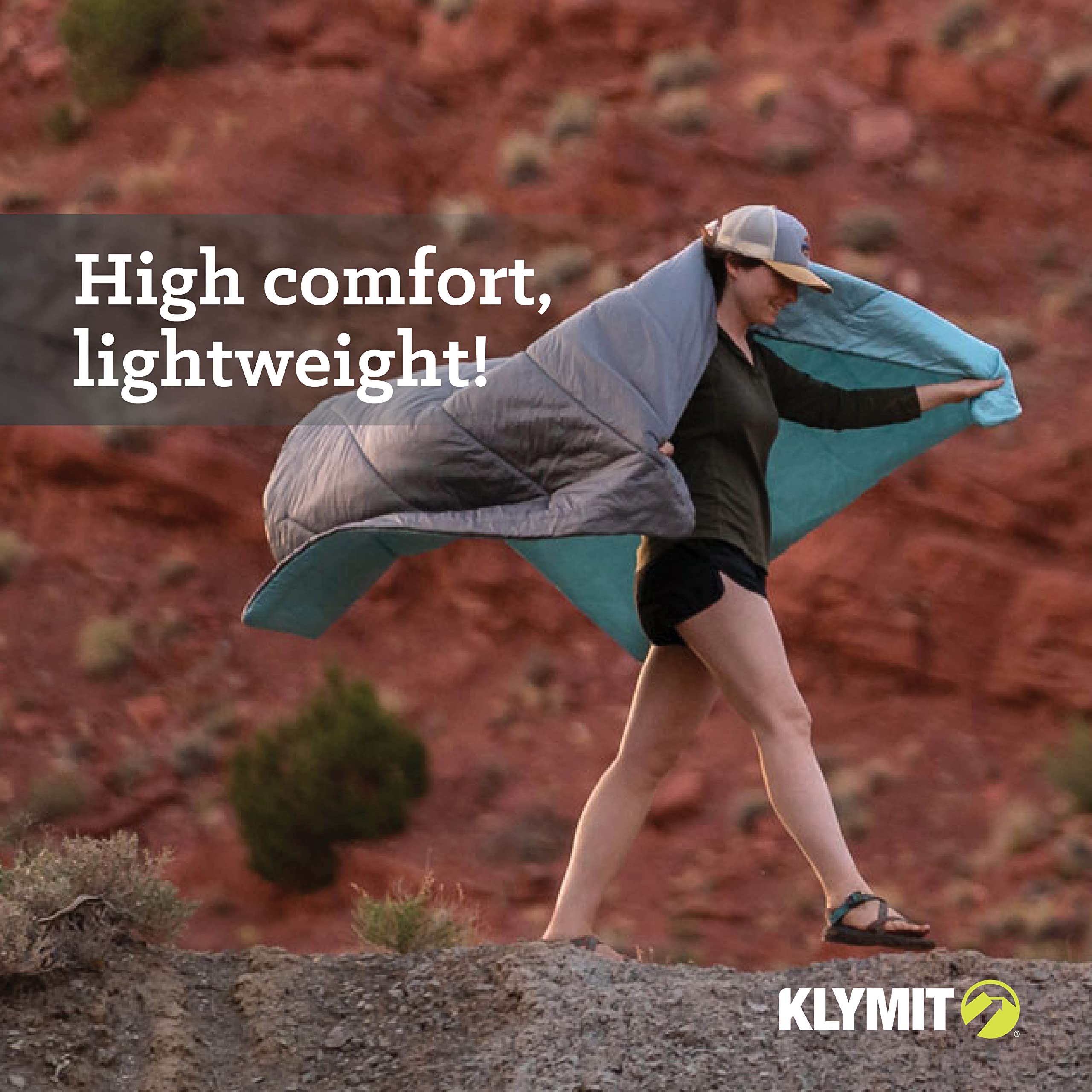 Klymit Horizon pakowny koc kempingowy i kołdra, niebieski/czarny