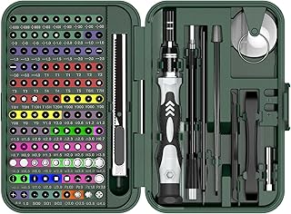ORIA Precision Screwdriver Set, 132 in 1 Magnetic Repair Tool Kit with Case, Multi-function Manual Screwdriver Set with 108 Bits, Tweezers, Extension Rod, for Electronics, Watches, Glasses