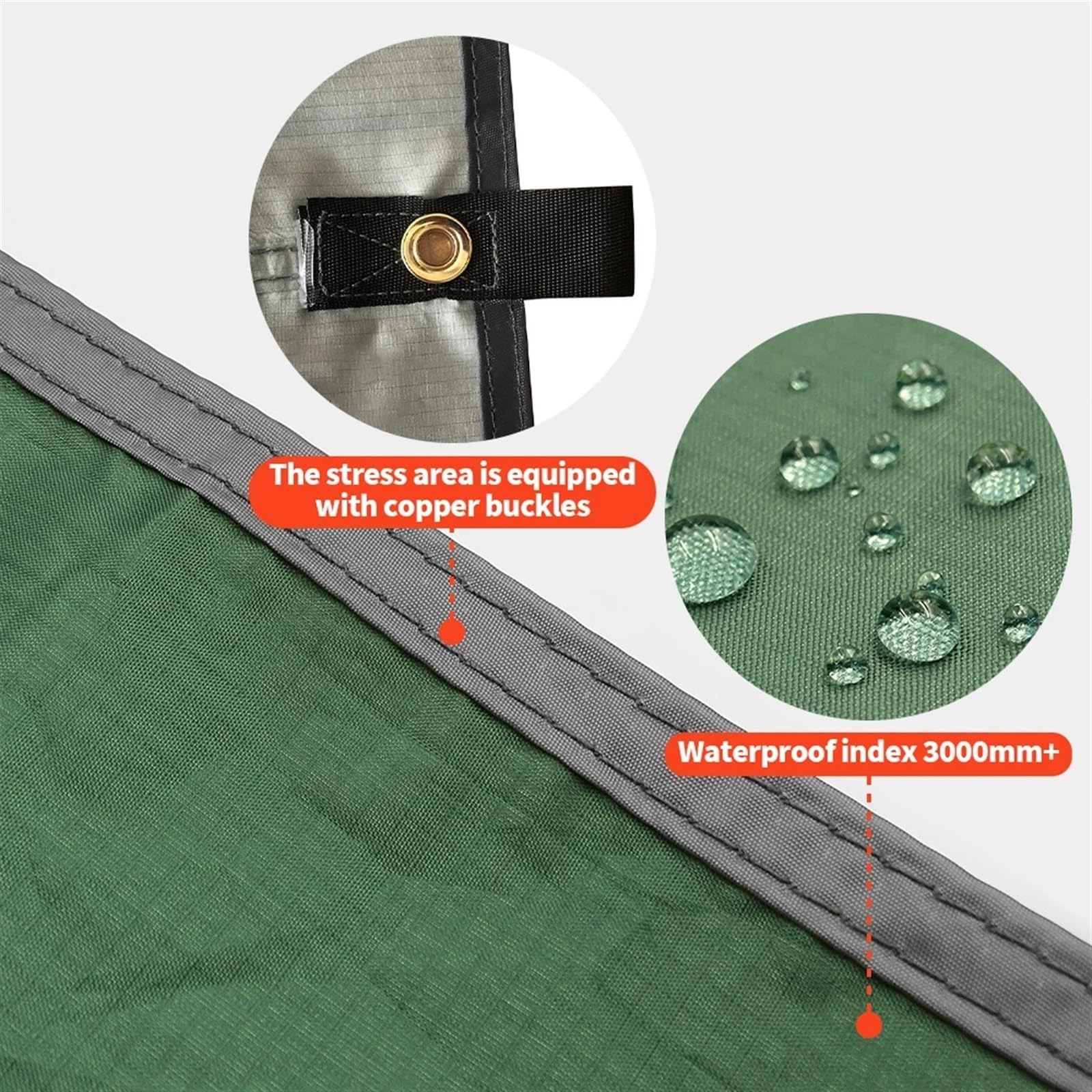 Ombrellone da Giardino, Vele ombreggianti 5x3 Metri Tenda da Sole Impermeabile Telo da Giardino Ultraleggero Baldacchino da Giardino (Colore : Green)