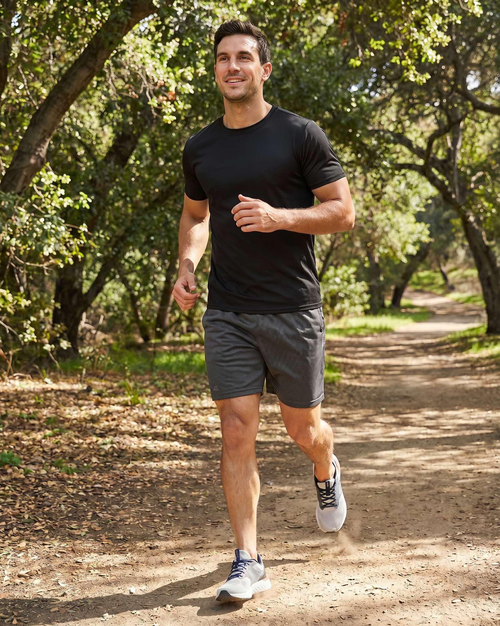 Real Essentials 5 Pack Men’s Active Quick Dry Mesh Crew Neck T Shirts | Athletic Short Sleeve Tee (Available in Big & Tall)