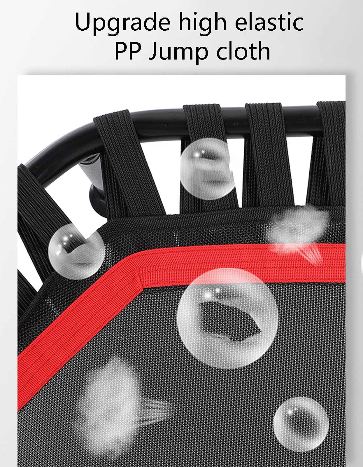 Almohadilla Repuesto para trampolín Fitness al Aire Libre, silenciosa, Plegable, con reposabrazos, Mini trampolín Ejercicio para Adultos, Equipo Entrenamiento para Interiores y Jardines, Carga máxi