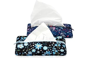 Rustic Floral Tissue Holder Purse Set for Accessories and Coins