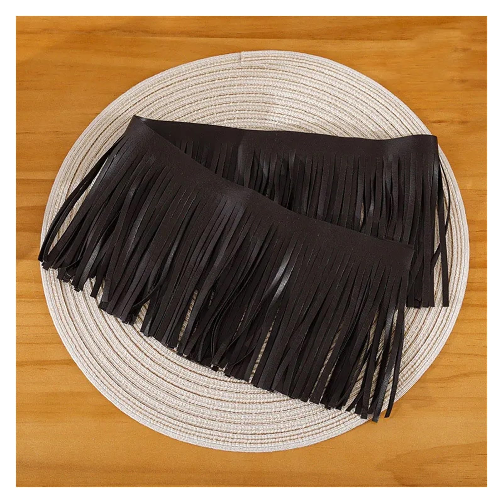 Fransenborte 1 m Kunstleder-Quaste, 10/15/20/25/30 cm, Spitzenband, DIY-Jacke, Rock, Kleidung, Handtasche, Fransenbesatz, Dekor, Nähzubehör