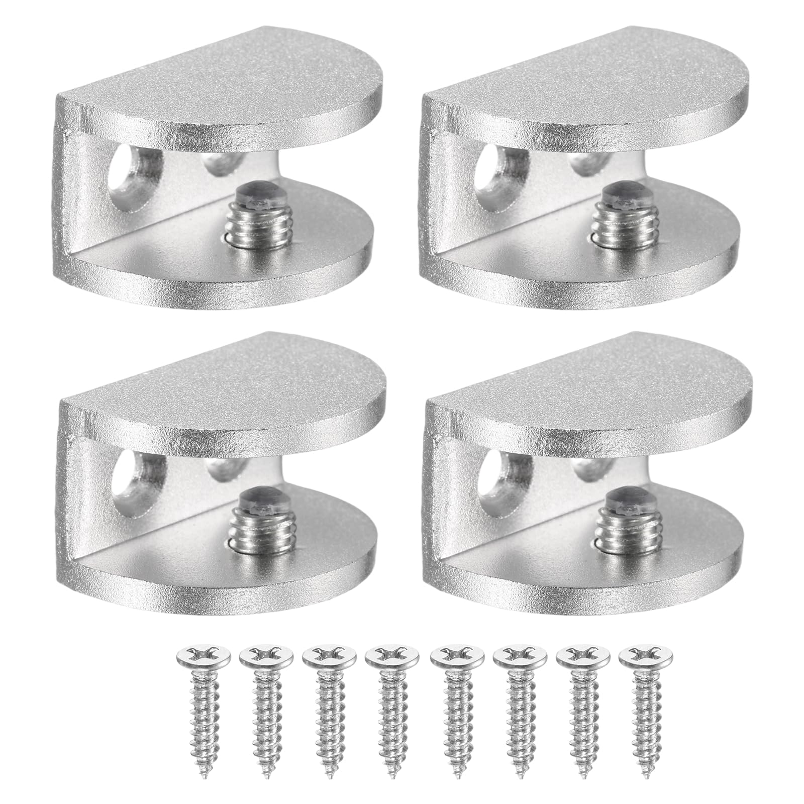PATIKIL 4 Pcs Adjustable Frameless Glass Shelf Bracket