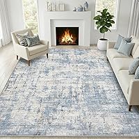 Vista 47 de Alfombra de área lavable de 5 x 7 pies para sala de estar, alfombra grande abstracta para comedor, dormitorio, alfombra antideslizante de 5 x 7