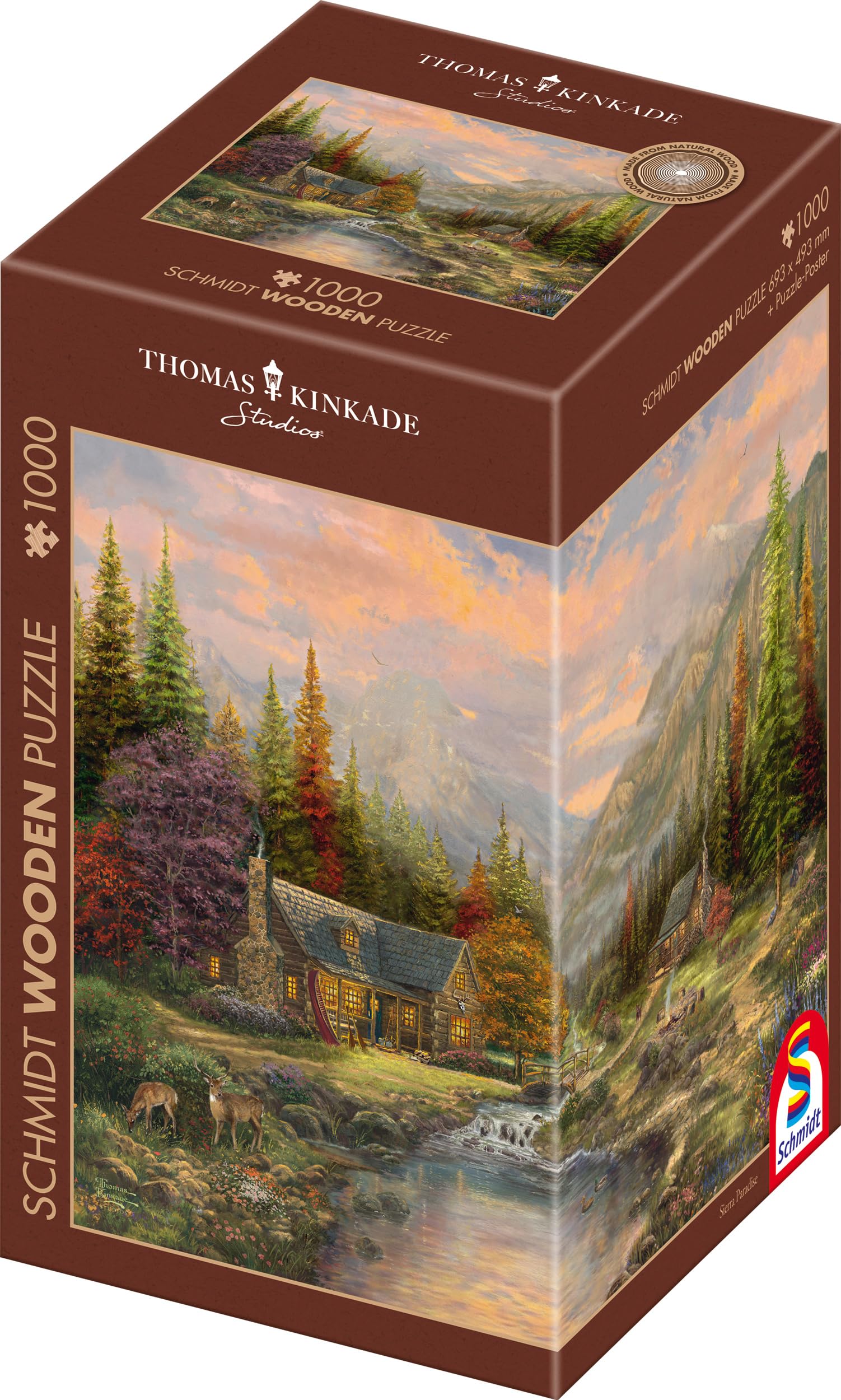 Bergkulisse mit Bach, Multicolored, 69,3 x 49,3 cm - Image 3