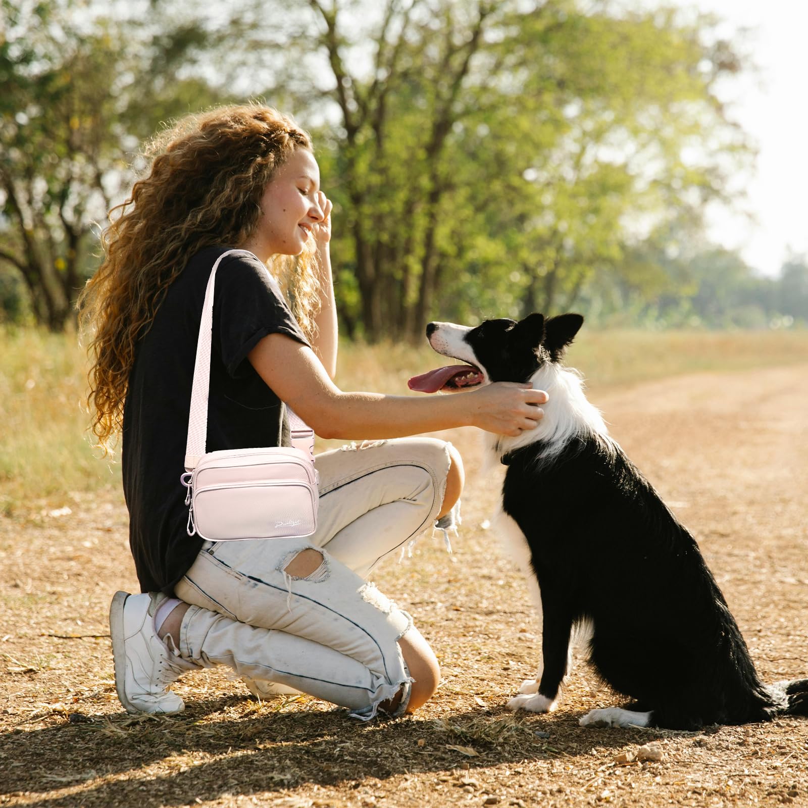 Runlight Borsa Per Addestramento Per Cani, Cintura In Vita E Borsa A Tracolla Con Sacchetto Per Escrementi, Borsa Per Cuccioli E Allenamento (Kaki)