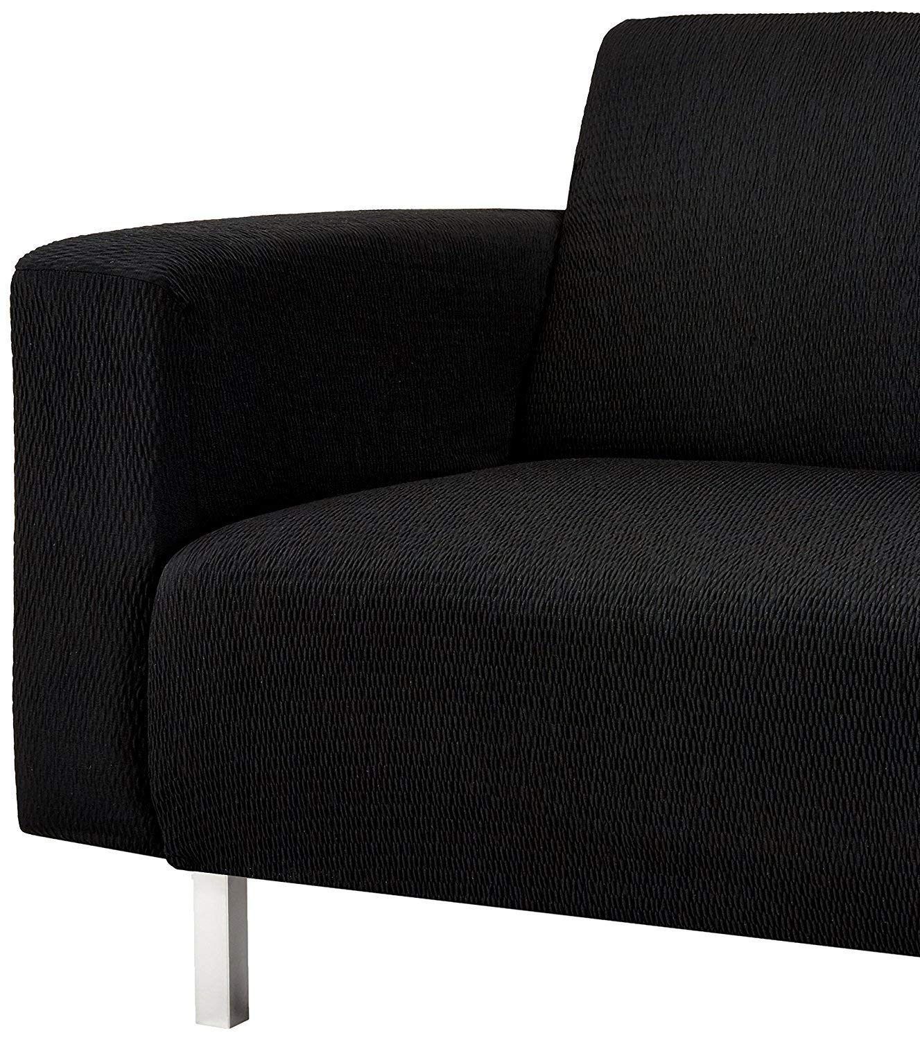 Housse Élastique Pour Canapé D'Angle Accoudoir Droit Tunez - Gris, 3 Places 240-280 Cm
