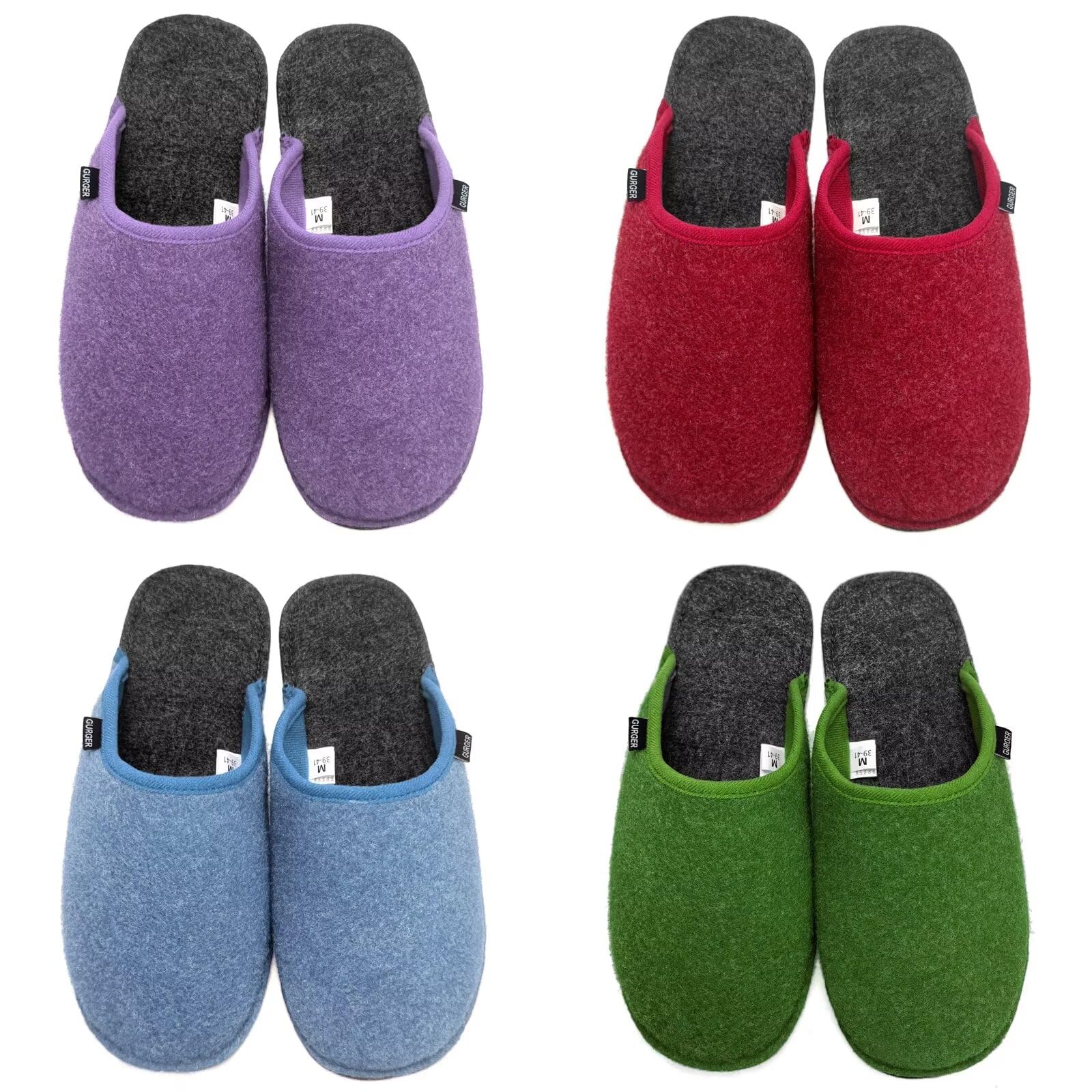 Unisex Guest Slippers Machine Washable Non-Slip House Hotel Slippers Felt Slippers Pack of 4 and 6-picture-11