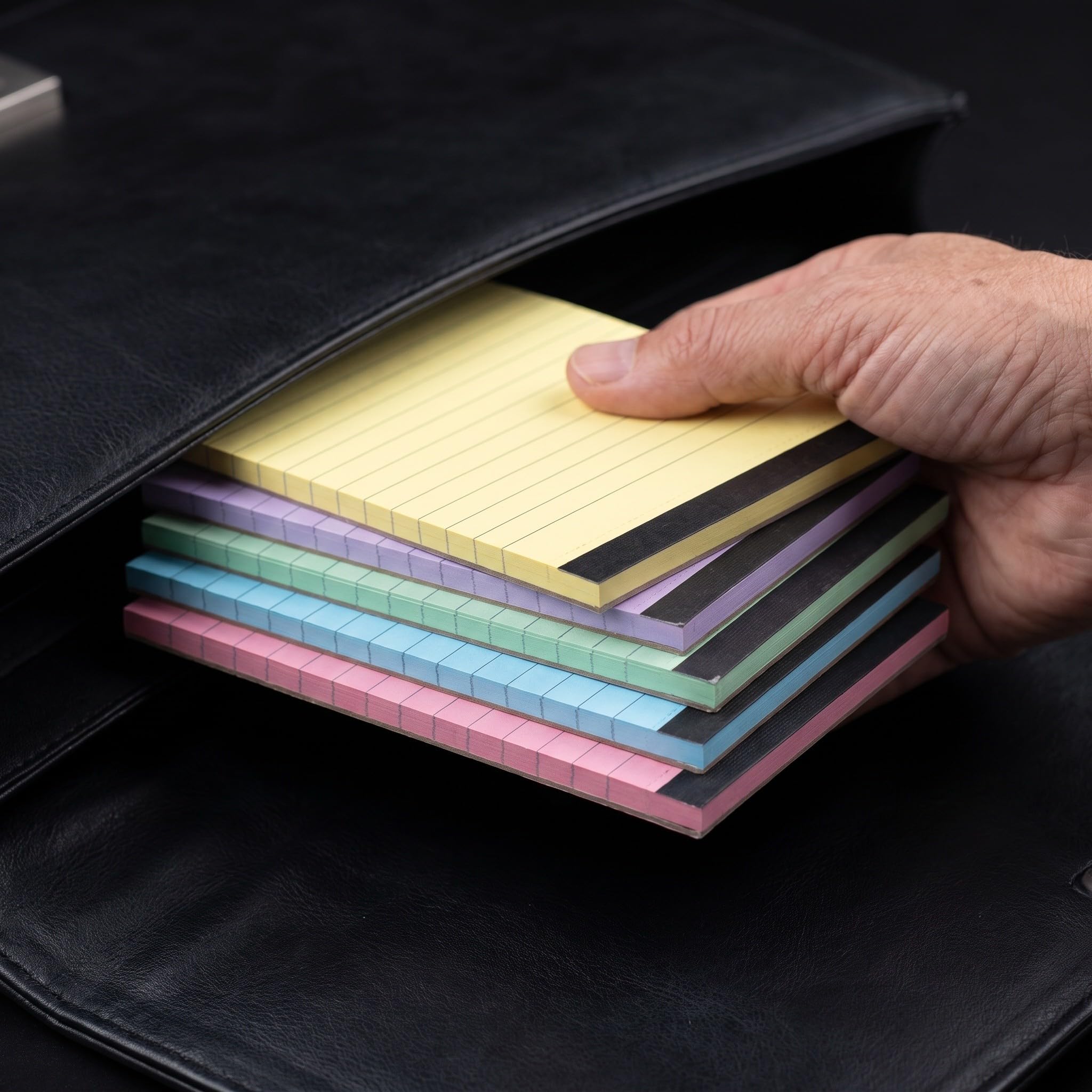 Zerodeko 24 fogli a righe staccabili per appunti, formato A7, colorati. | Blocco note tascabile da 5,12x3,15 pollici con righe larghe, ideale per insegnanti, studenti, impiegati e come foglio per