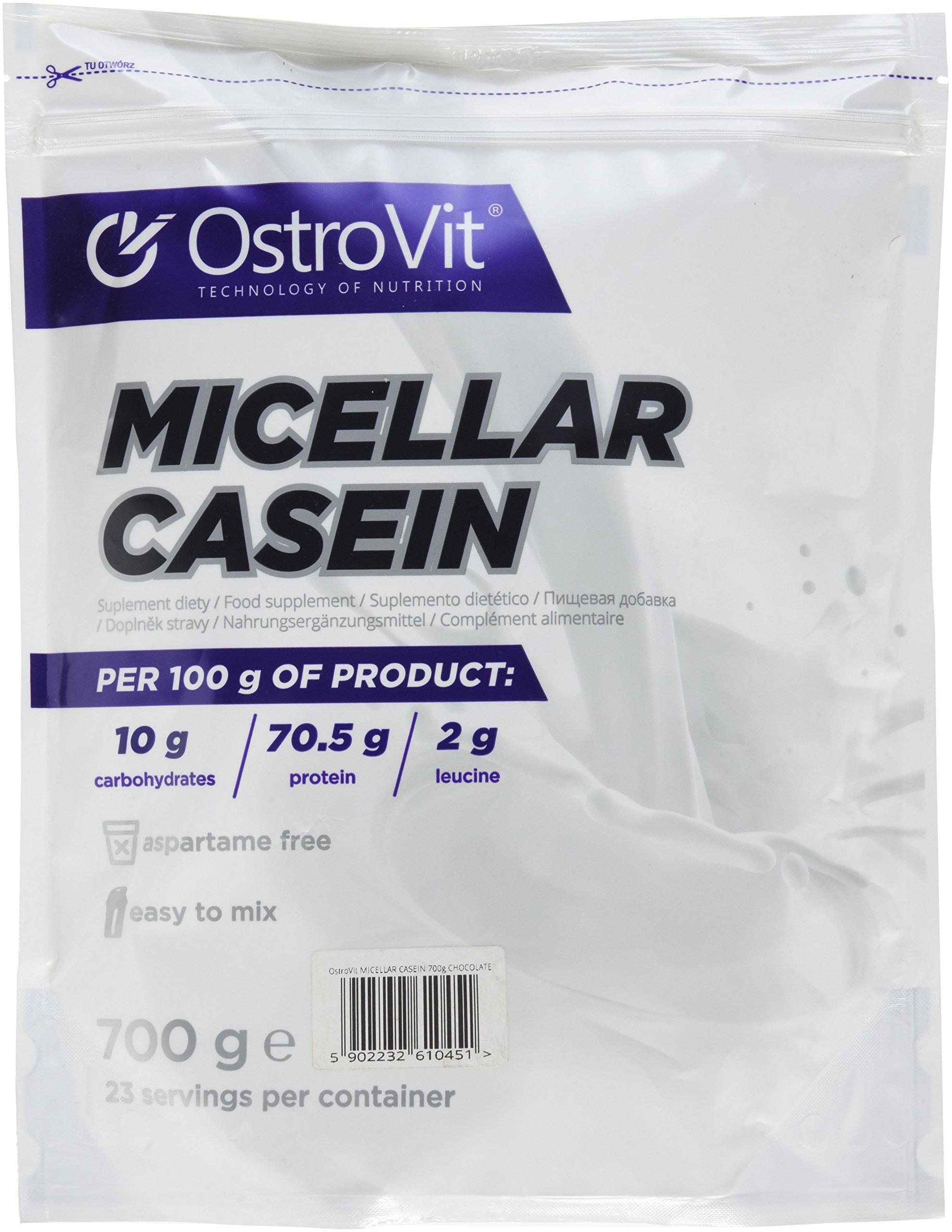 OstroVit MICELLAR CASEIN Chocolate, 1er Pack (1 x 700 g)