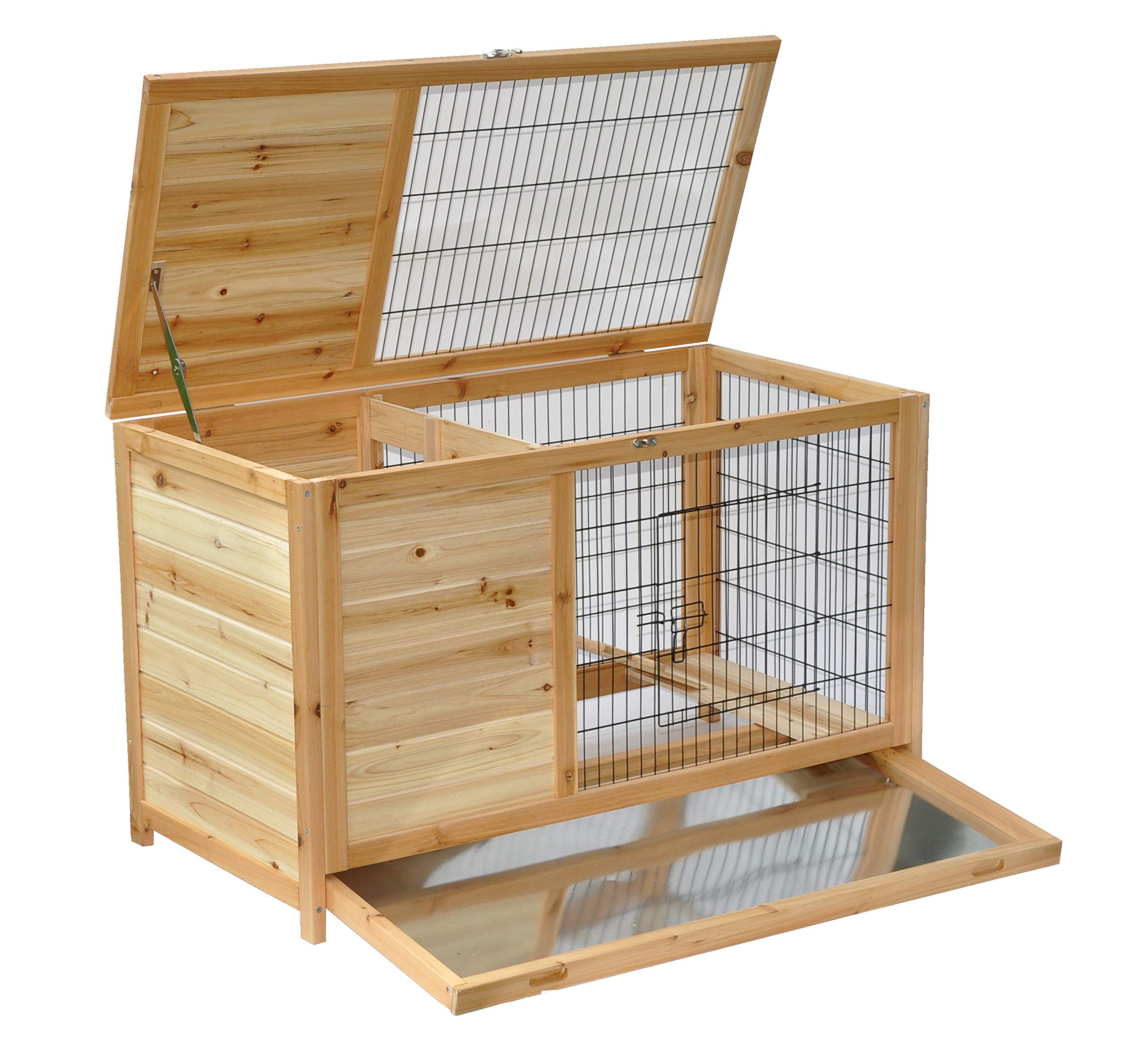 nanook Cage pour Hamster Cage pour Cochon d'Inde - Naturelle - 100 x 50 x 62 cm - verrouillable - avec Toit et Ouverture Frontale