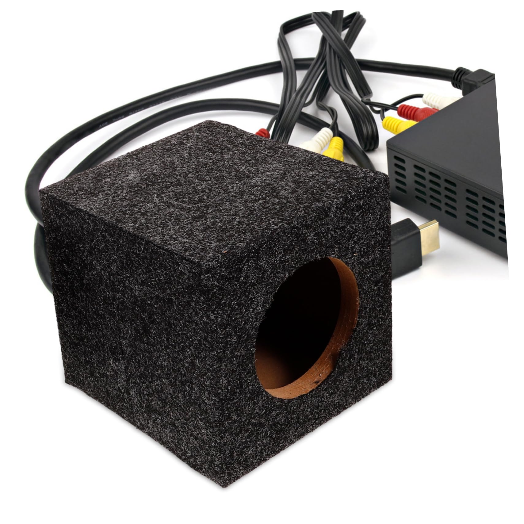 Cassa Acustica Subwoofer Singolo per Auto in Legno Nero, 1 Paio