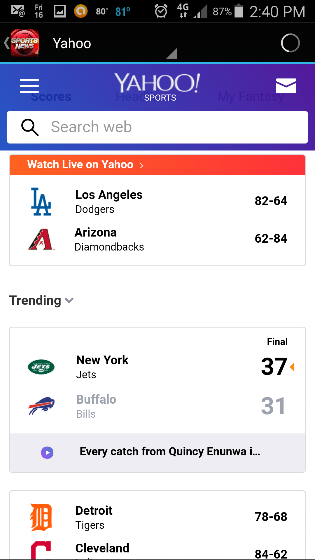 Sports News for Android