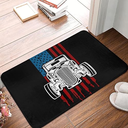 Miniatura 2 de Tapete clásico vintage para puerta de automóvil de 24 x 16 pulgadas, tapete antideslizante para puerta de bienvenida, atrapador de suciedad,