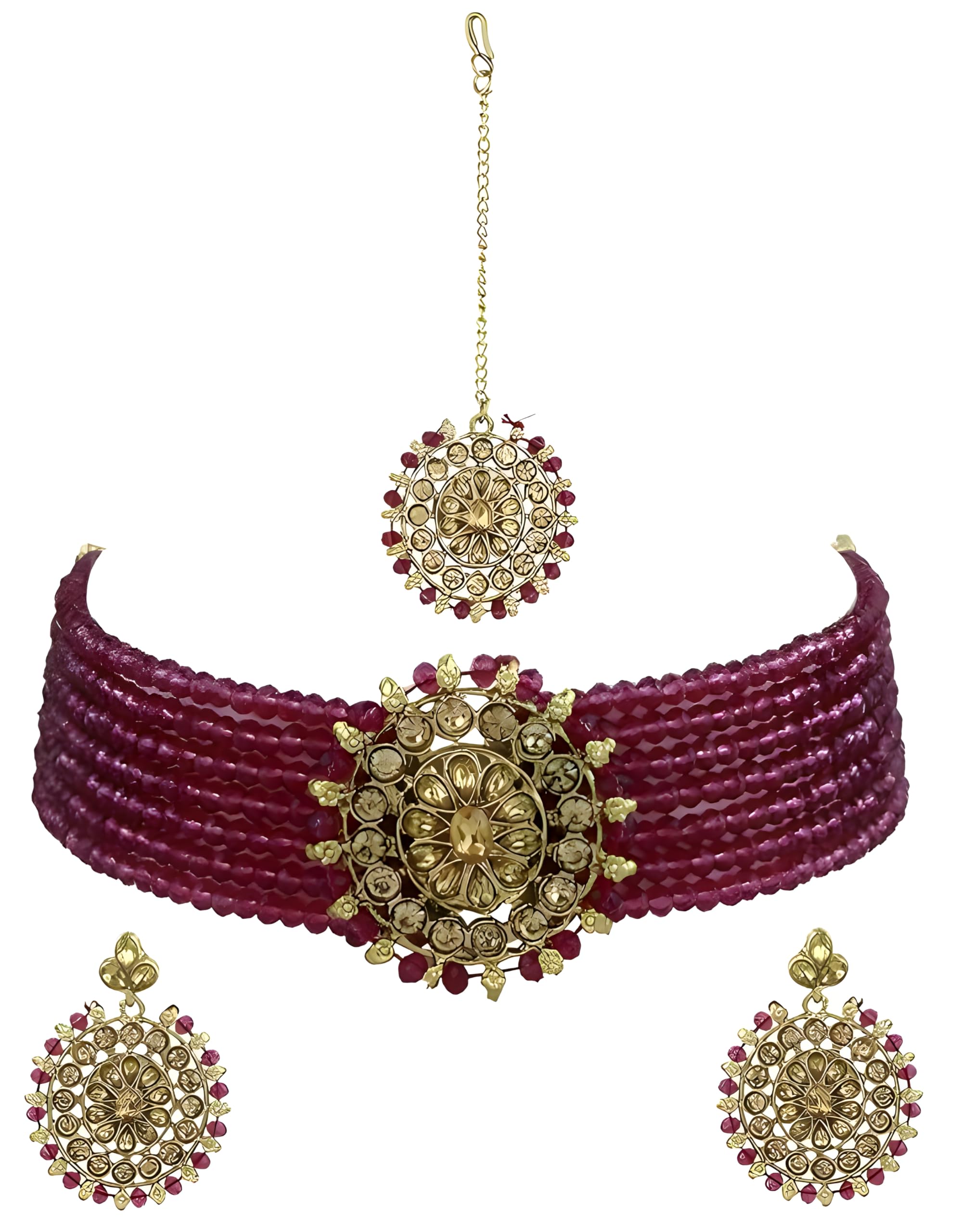 See full amazon price history chart for Gold Plated Pearl Choker Necklace With Round Earrings Traditional Set For Women. (Maroon) Gold Plated Pearl Choker Necklace With Round Earrings Traditional Set For Women. (Maroon) (B0DDHGS9LY) Amazon Price History, Amazon Price Tracker