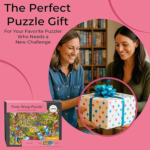 Miniatura 5 de Rompecabezas misterioso de Time Warp de 1000 piezas para adultos, serie diurna y nocturna, un rompecabezas desafiante, difícil y cambiante de imagen