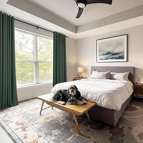 Vista 184 de PONY DANCE - Cortinas opacas con ojales, se venden como 2 piezas Blanco grisáceo