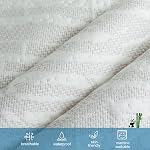 Mattress Topper Cover Protector Queen Size 2 Inch, 100% Waterproof Viscose Cooling Mattress Topper Encasement Zippered with Adjustable Straps, Fit Memory Foam Mattress