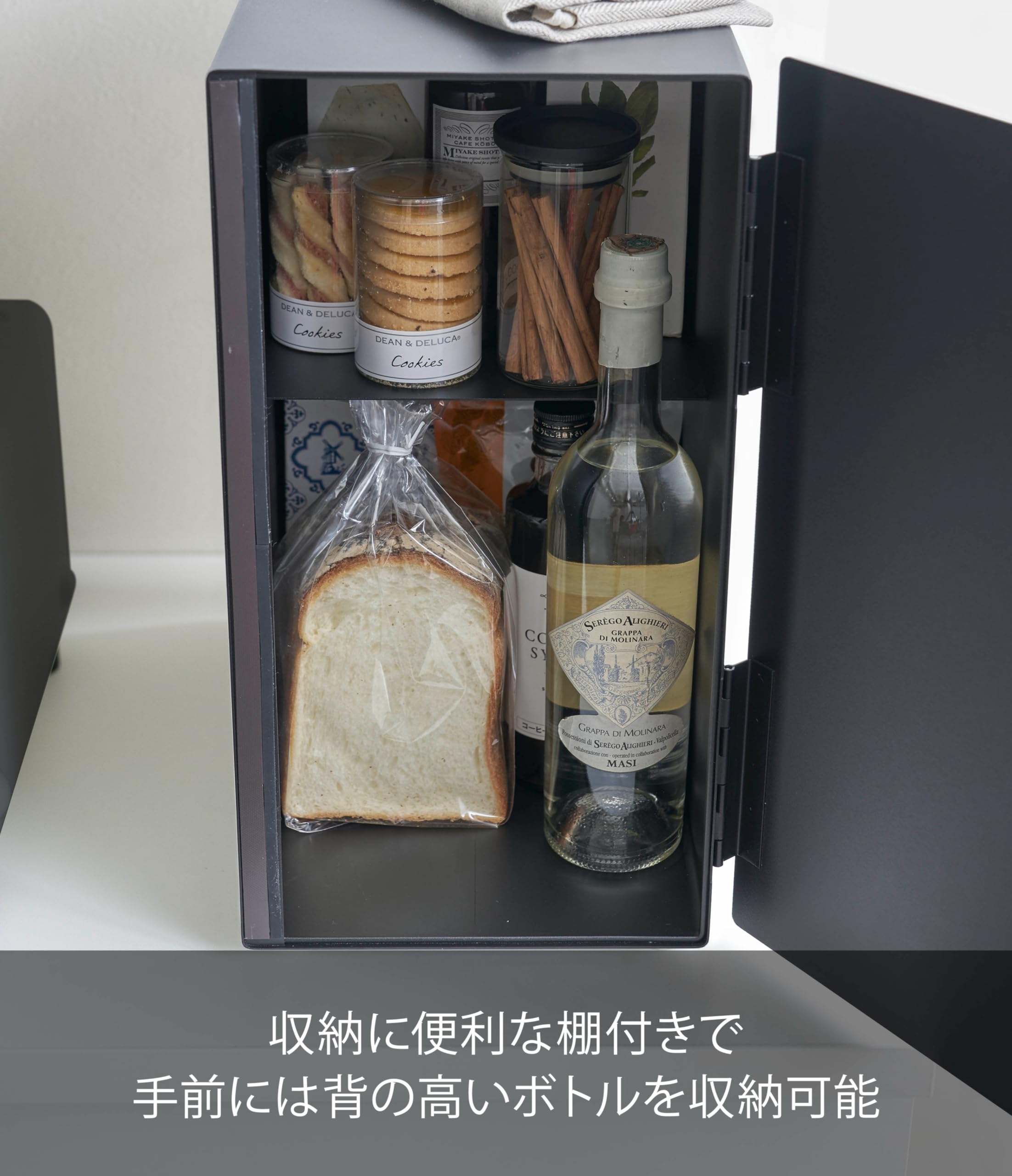 新品未使用‼︎  山崎実業 towerブレッドケース ブラック tower 山崎実業 公式 タワー ブレッドケース スリム おしゃれ