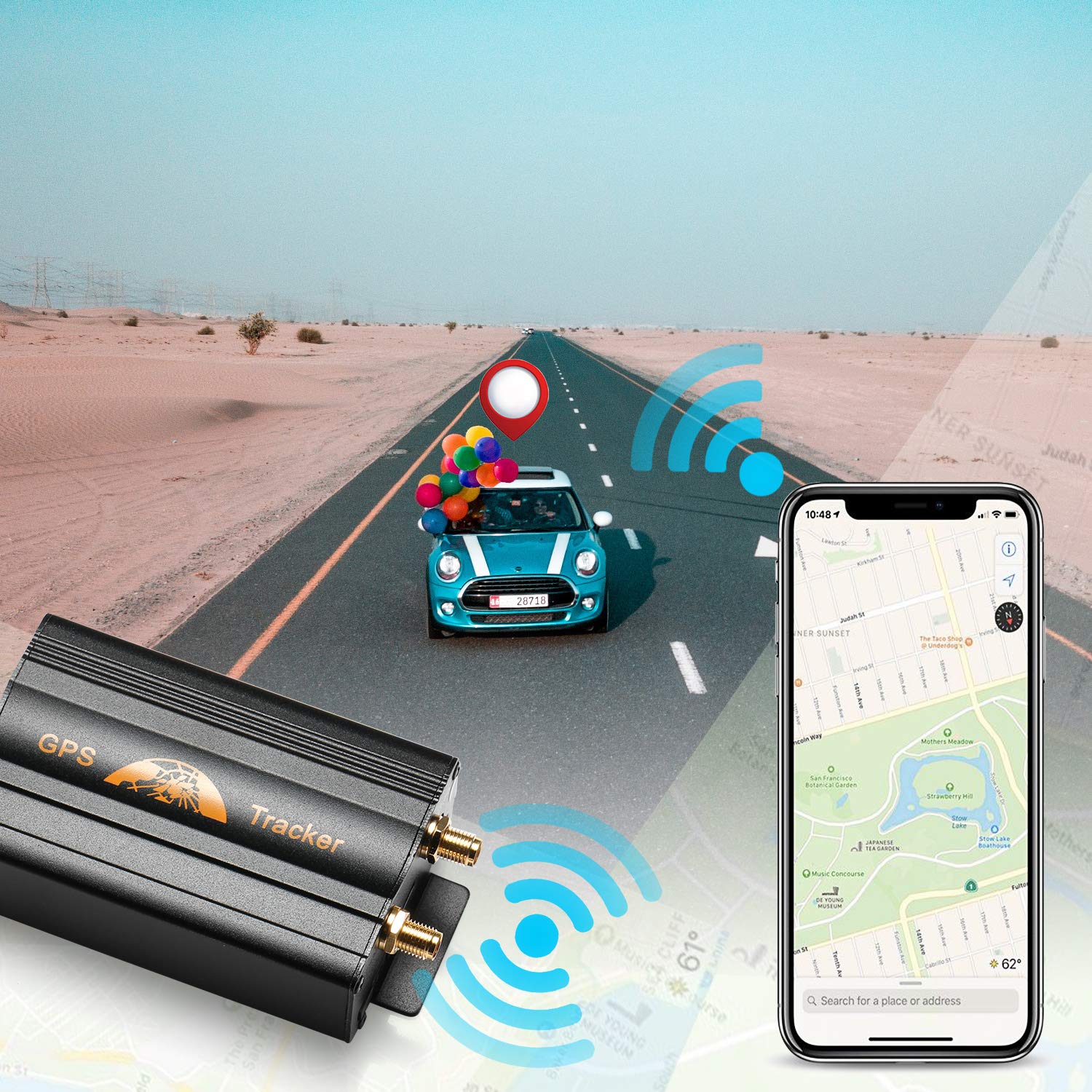 localizzatore Professionale Ovo-103B per motocicli e autoveicoli, localizzazione antifurto e Controllo a Distanza, Posizione GPS gsm gprs, sorveglianza Online, per App iOS e Android
