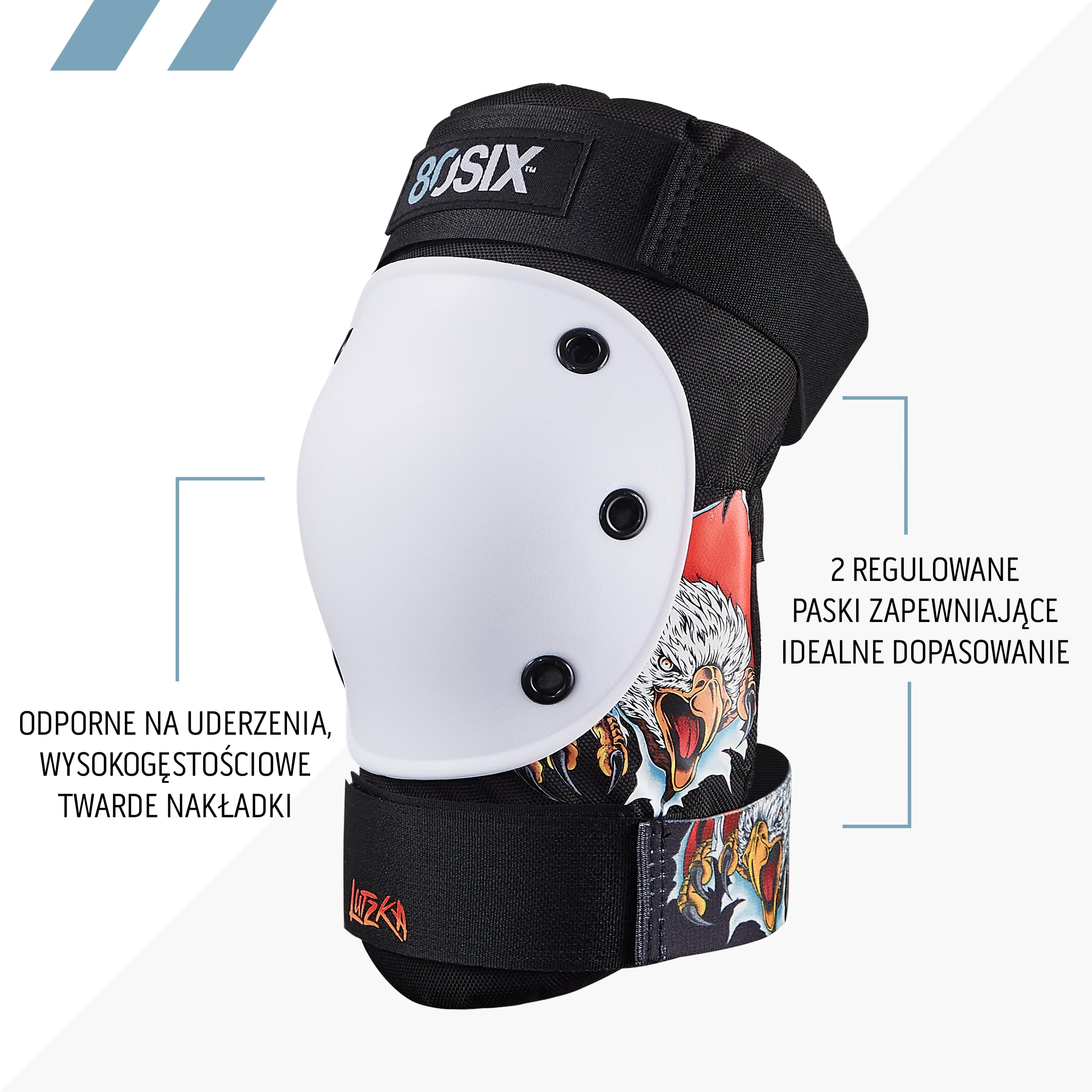 80SIX Multi Sport Pad zestaw czarny, zestaw 3 szt