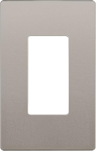 Vista 22 de LIDER - Cubierta decorativa de interruptor con acabado mate, placa de pared sin tornillos, tamaño mediano, 3 bandas de 4.88 x 6.77 pulgadas