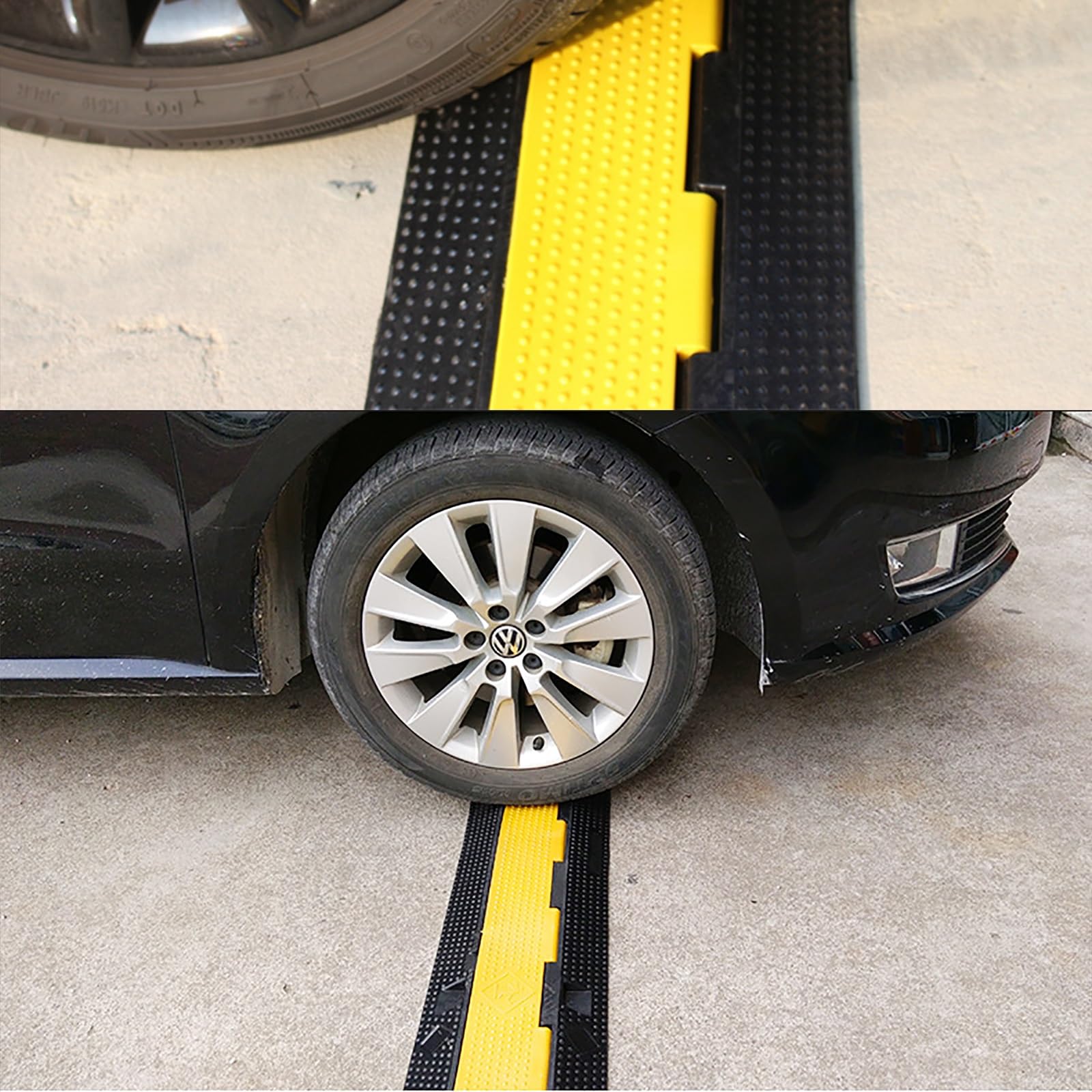 Pasacables de Suelo para Proteger Las Cables Protector de 1 Canal, Capacidad de Carga de 5000 Kg, con Cubierta Superior Abatible, para Uso en Interiores y Exteriores(100x58x12.5cm)