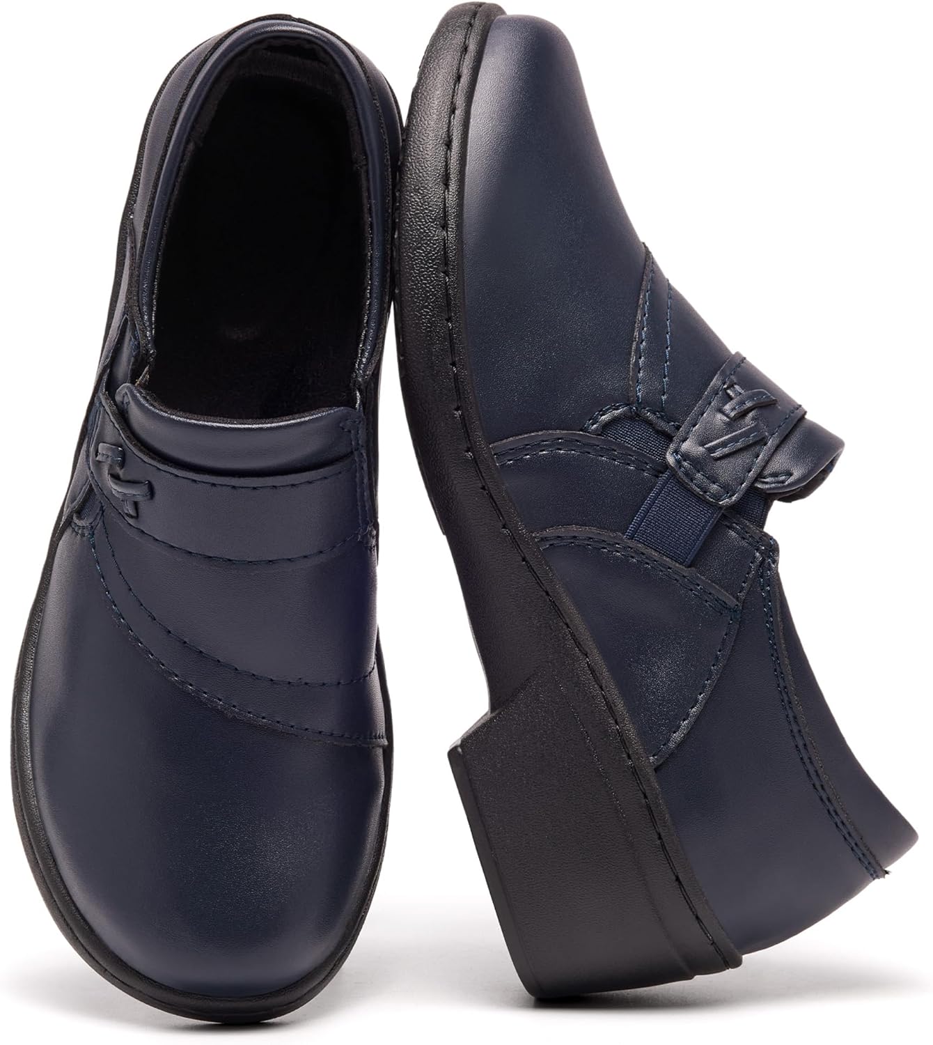 DGOXSWI Women's Vegan Leather Loafers Slip-Ons - Lightweight Comfortable Shoes for Work Business Casual & Everyday Walking - Image 2