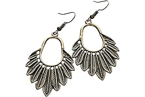 Vintage Style Native American Feather Earrings for Women