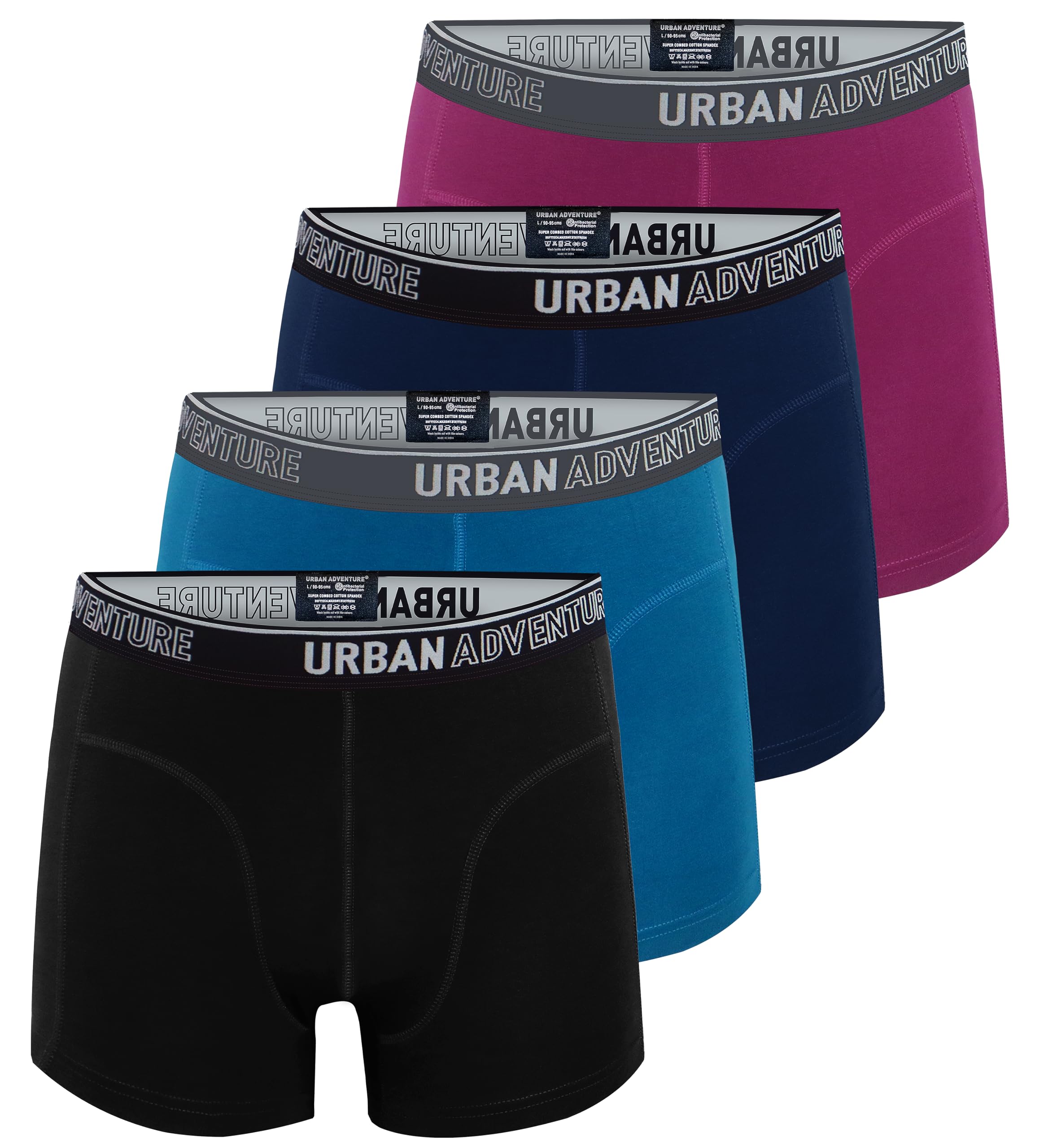 urban adventure Anti Bacterial Premium Cotton Spandex Trunk Underwear for Men with No Marks Waistband - Moisture Wicking and StayFresh Treatment-picture-50