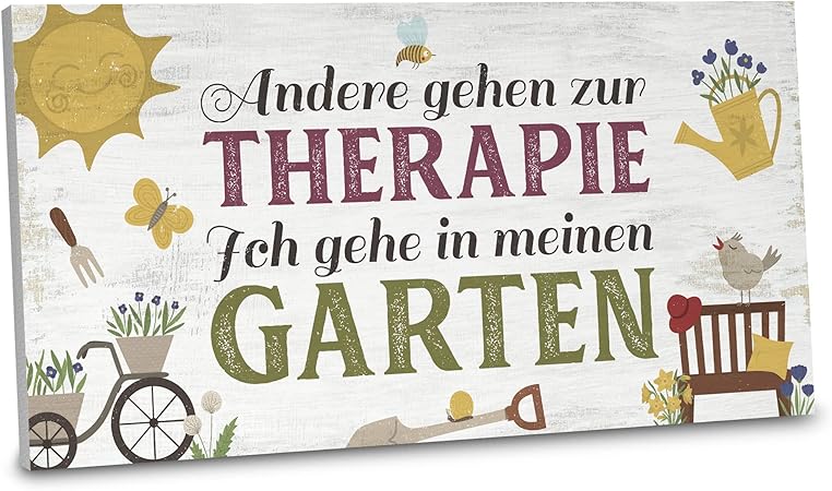 Andere Gehen Zur Therapie Ich Muss Nur Stricken ARTFAVES® Gartenschild - Andere gehen zur Therapie - Ich gehe in meinen