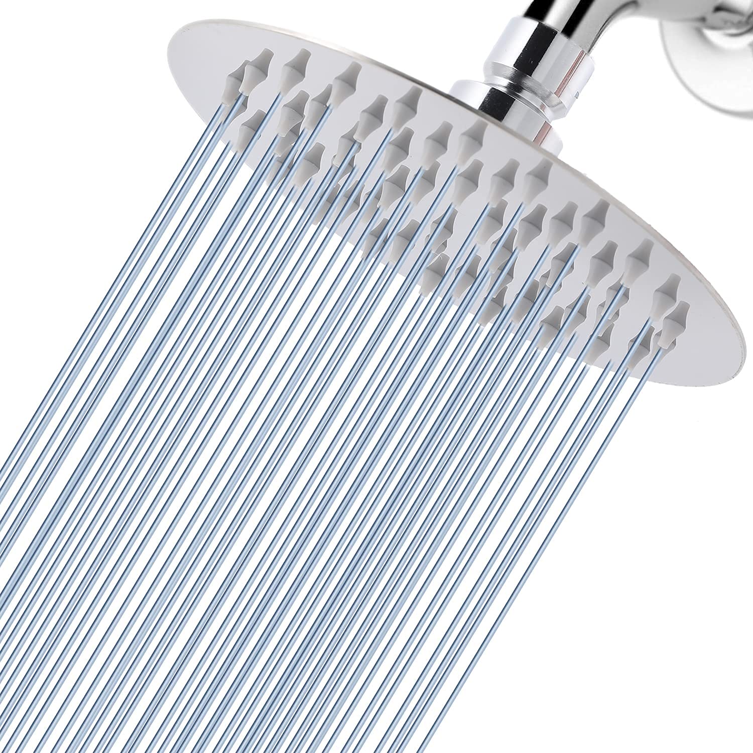 Voolan High Pressure Rain Shower Head - Rainfall Shower head Made of 304 Stainless Steel - Comfortable Shower Experience Even at Low Water Flow (6 Inch, Chrome)