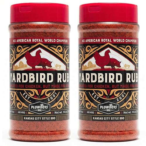 Plowboys YardBird BBQ Rub - Paquete de 2 - 14 onzas