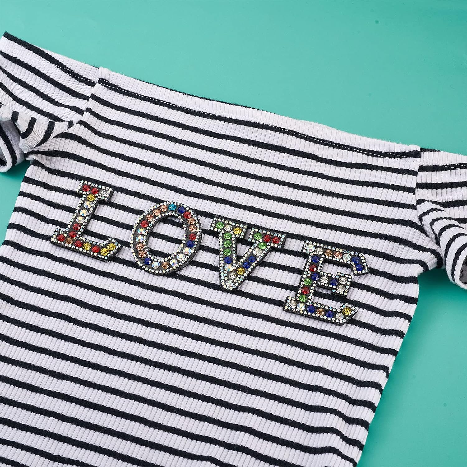 Craftdady 26pcs Rhinestone Letter Cloth Appliques Alphabet A-Z Letters Sew on Patch Decorative Badge Black for Sewing Bags Clothes Hats Caps Jeans Decoration