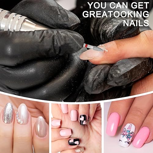 Miniatura 7 de Brocas de uñas acrílicas de diamante de 332 pulgadas con estuche, puntas de cuarzo para uñas, puntas para quitar cutículas, herramientas de manicura