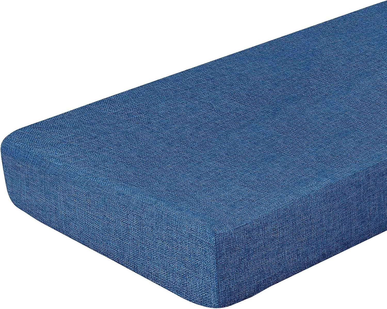 VEZCOS Waterproof Bench Cushion,Soft Wicker Two Seater Sofa