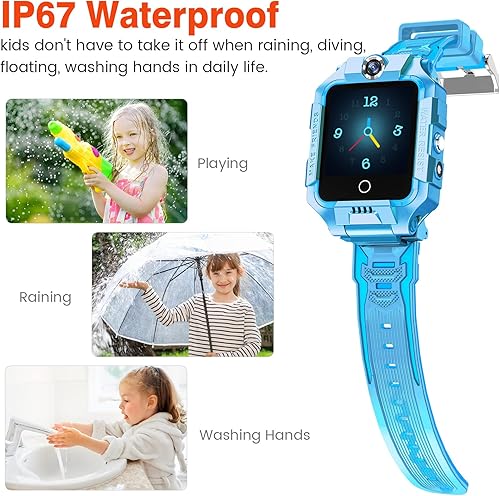 Miniatura 7 de Reloj inteligente 4G para niños, resistente al agua, con cámara, SOS, GPS, videollamadas, WiFi, pantalla táctil, reloj de pulsera para niños de 3 a