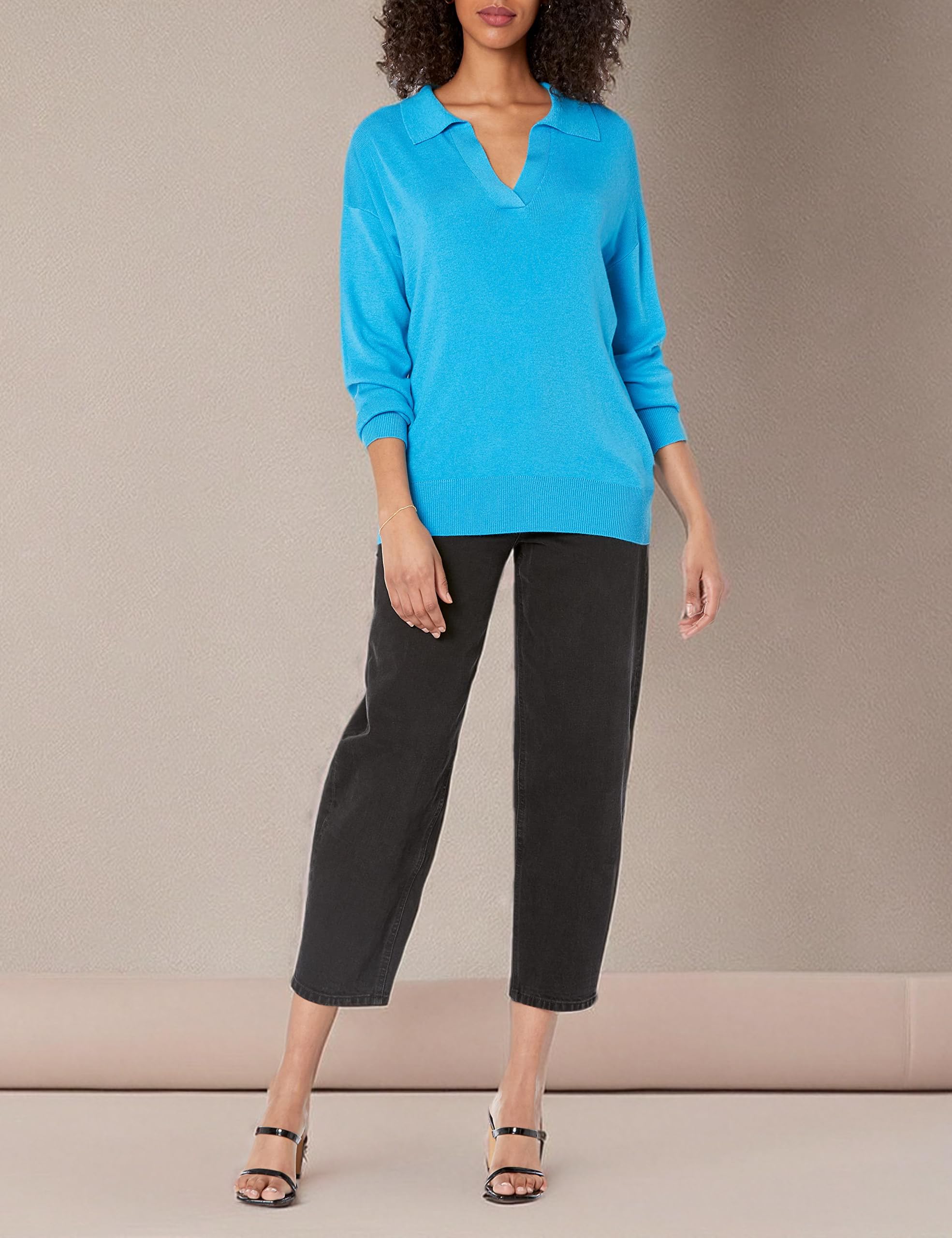 The Drop Women's Meena Loose-Fit Sweater Polo