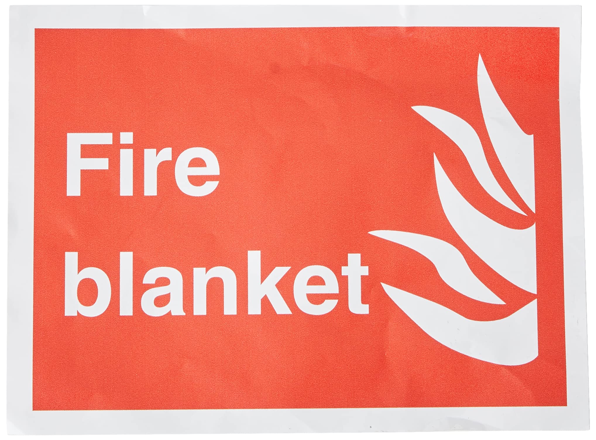 Seco Fire Blanket & Fire Sign, 200mm x 150mm - Self Adhesive Vinyl