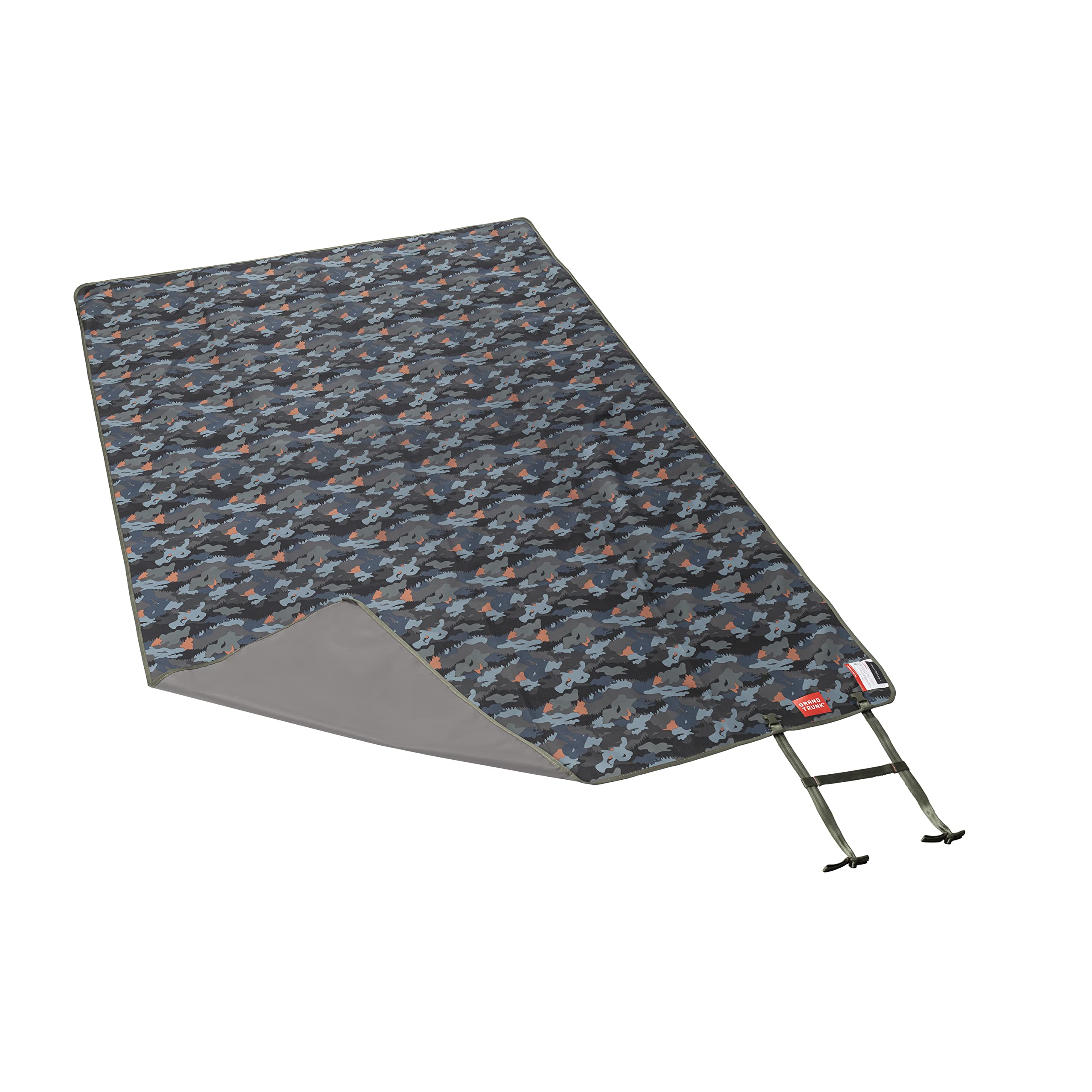 GRAND TRUNK Meadow Mat | Waterproof Outdoor Blanket | Lightweight and Portable | Picnic, Camping Concert or Beach | Stakes Down with Corner Loops to Protect from Wind - Large Urban Camo