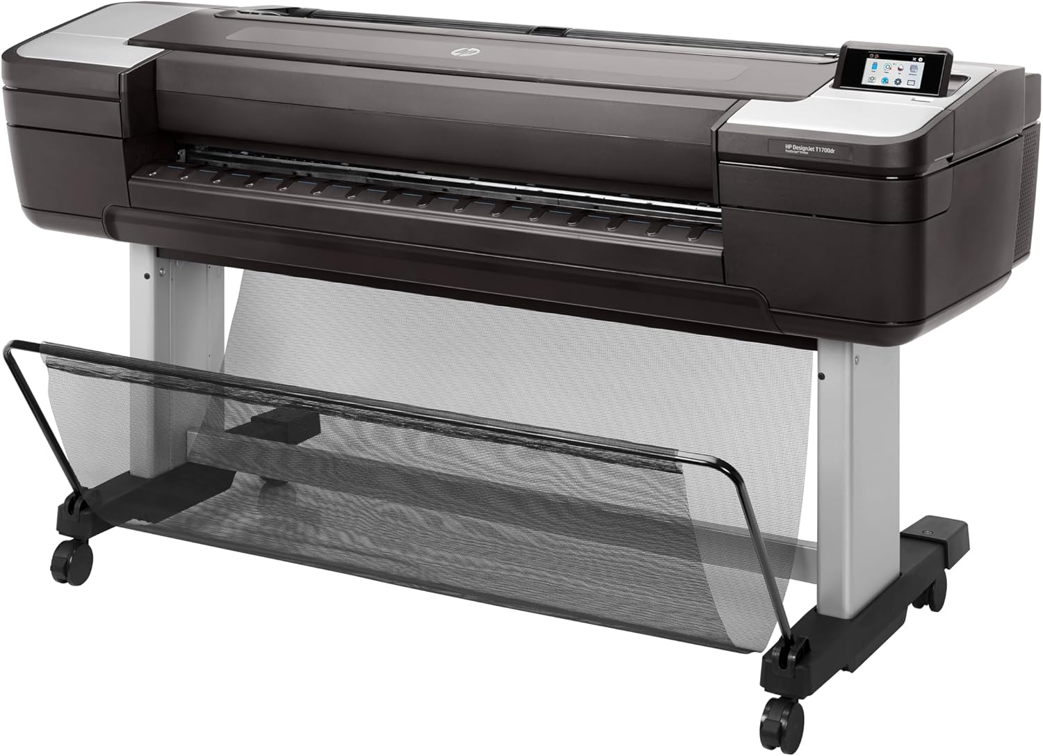 HP DesignJet T1700dr 44" Postscript Large Format Printer, Dual Roll Wide Format Plotter for CAD, GIS, Maps & Technical Drawings, High-Speed Color Output (Renewed)