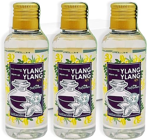 HOT Flowers - Aceite de masaje sensual corporal para hidratar y nutrir la piel, mujeres y parejas (Ylang-Ylang)