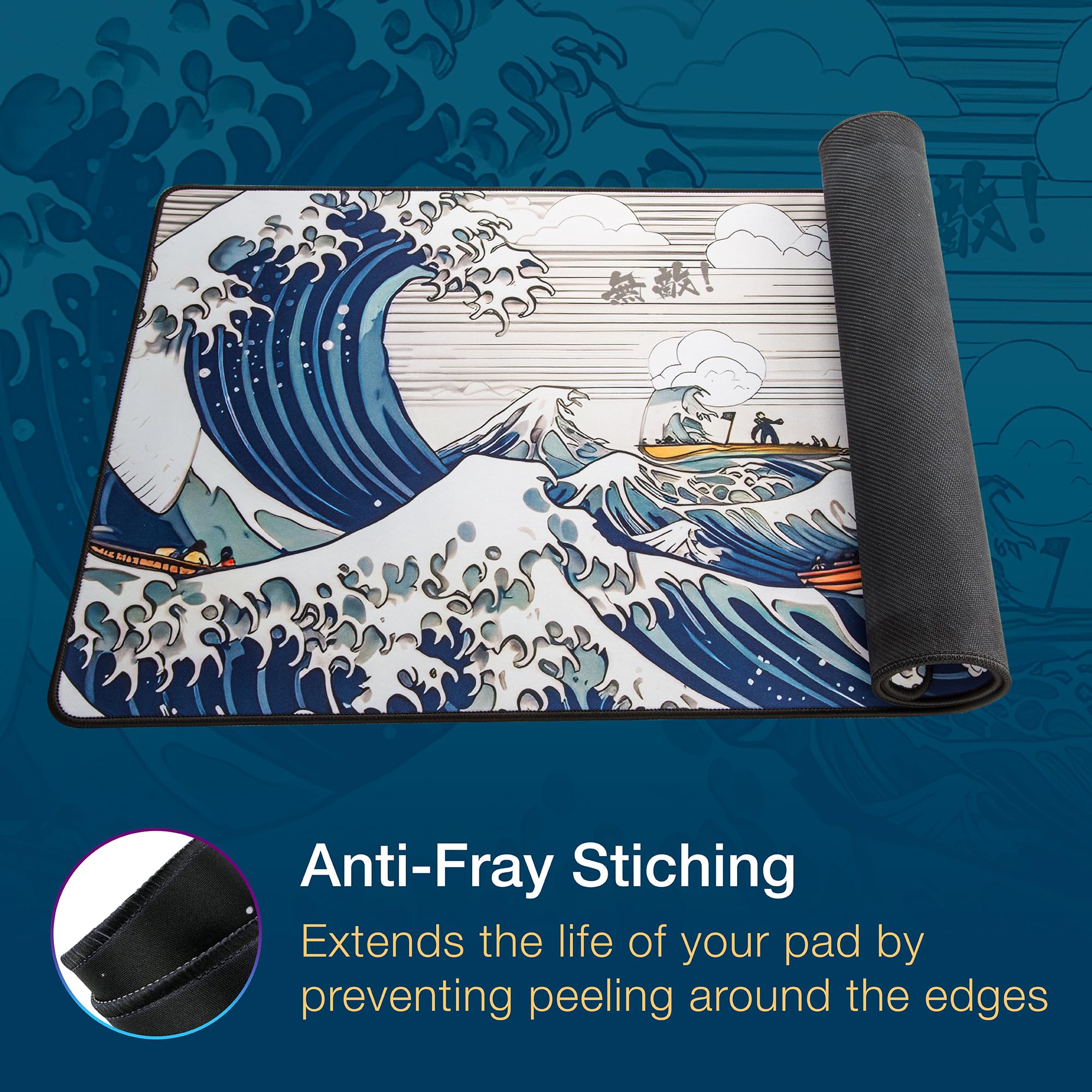 Amazon.com: GUNMJO Ocean Wave Extended Gaming Mouse Pad, Ultra