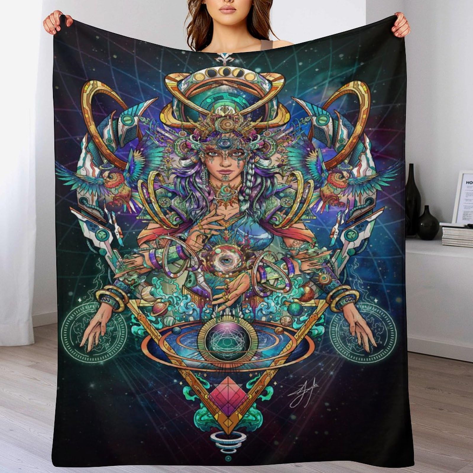 Couverture chaude et confortable 3D Goddess pour vos soirées cinéma