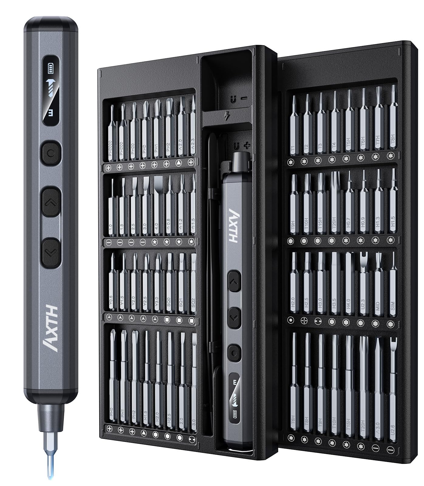 audison bit one & KPA-1000 セット AXTH 76-in-1 Mini Electric Screwdriver Set, [Precise Torque