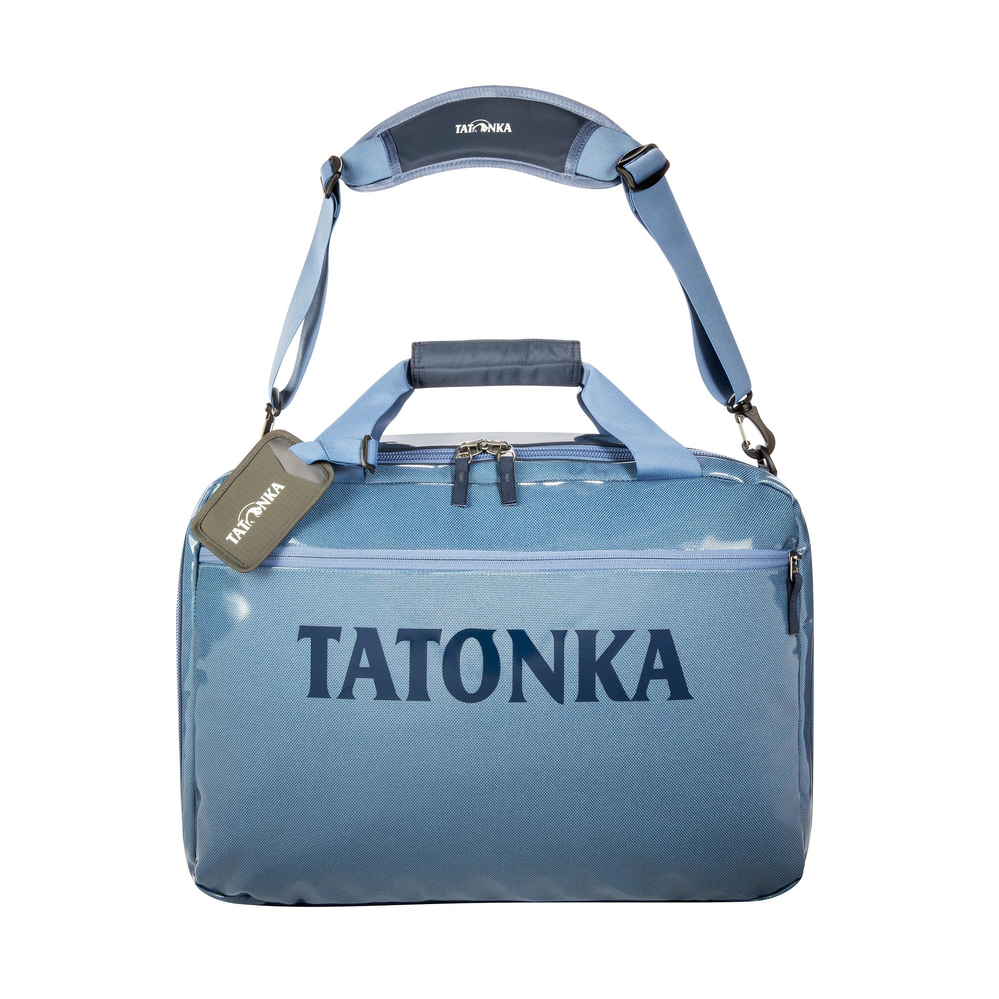 Tatonka Flight Barrel 35 l – wytrzymała torba podróżna z funkcją plecaka, odpowiednia do bagażu podręcznego samolotu, łącznie z paskiem na ramię, pojemność 35 litrów, niebieski (Elemental Blue), 35