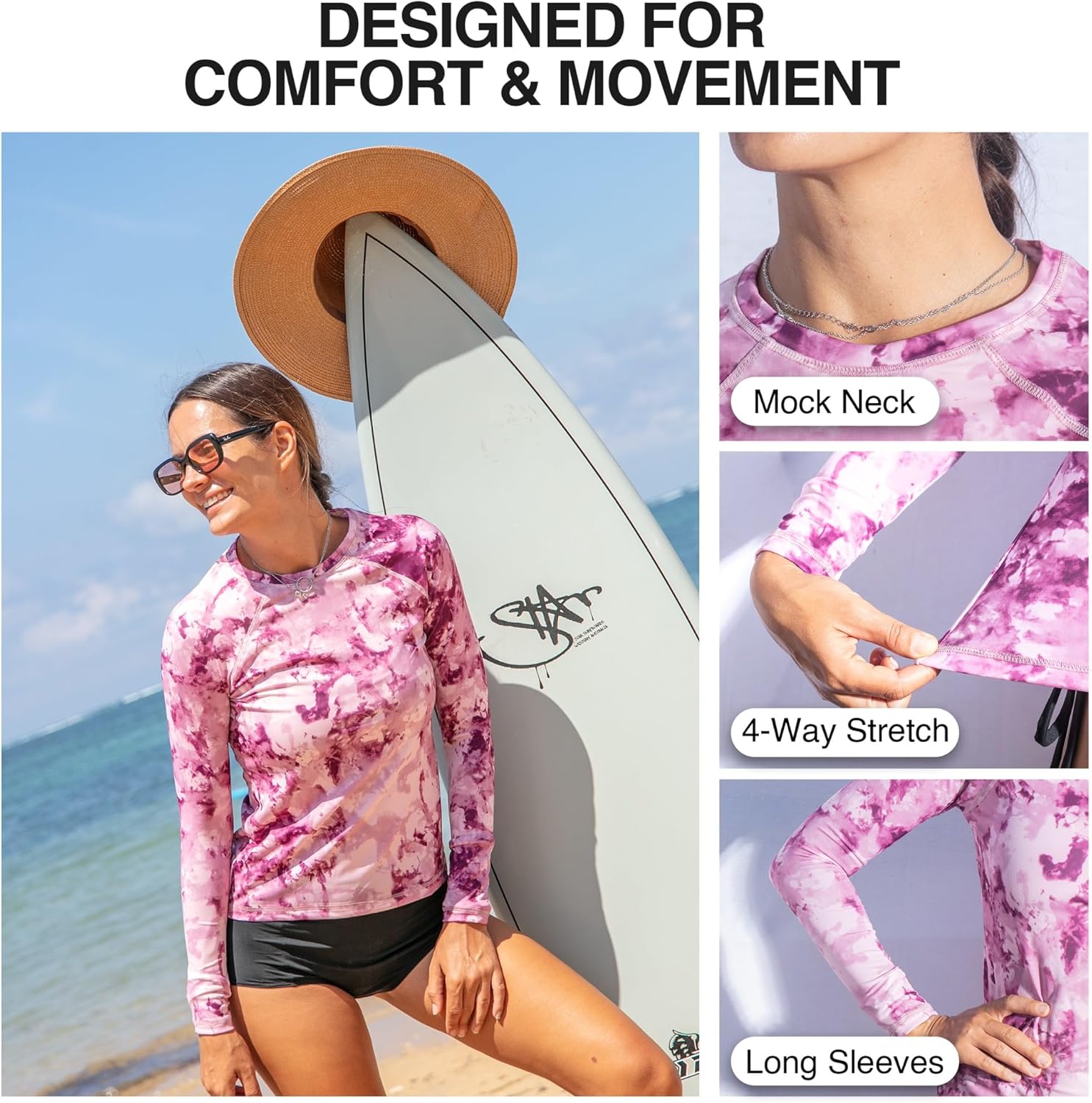 Kanu Surf Women's Keri Long-Sleeve UPF 50+ Rashguard