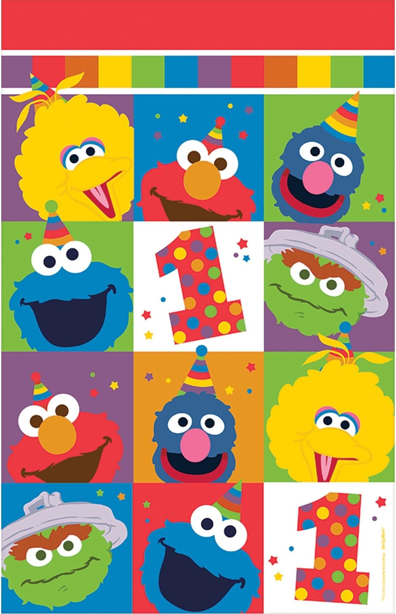 Sesame Street 1st Birthday 'Elmo Turns One' Plastic Table Cover (1ct)